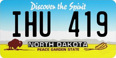 ND license plate IHU419