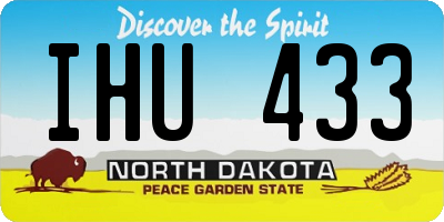 ND license plate IHU433