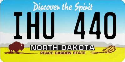 ND license plate IHU440