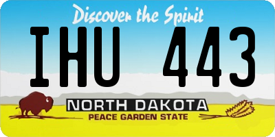 ND license plate IHU443