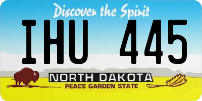 ND license plate IHU445