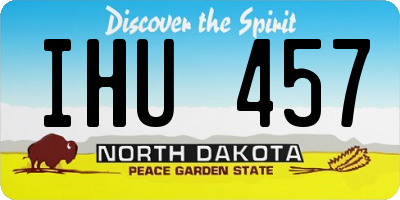 ND license plate IHU457