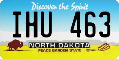 ND license plate IHU463