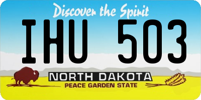ND license plate IHU503