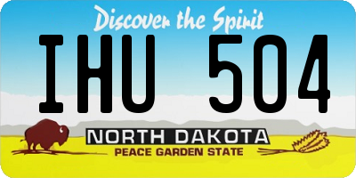 ND license plate IHU504