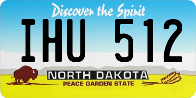 ND license plate IHU512