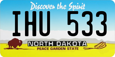 ND license plate IHU533
