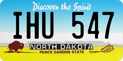 ND license plate IHU547