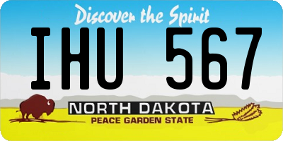 ND license plate IHU567