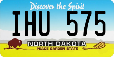 ND license plate IHU575