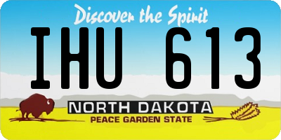 ND license plate IHU613