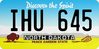 ND license plate IHU645