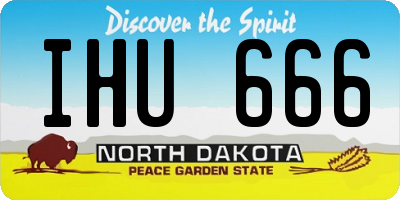 ND license plate IHU666