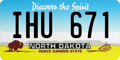 ND license plate IHU671
