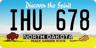 ND license plate IHU678