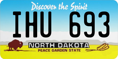 ND license plate IHU693