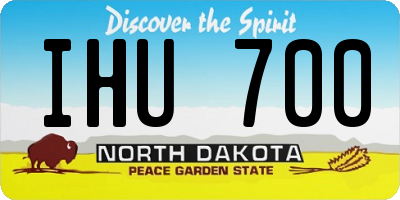 ND license plate IHU700