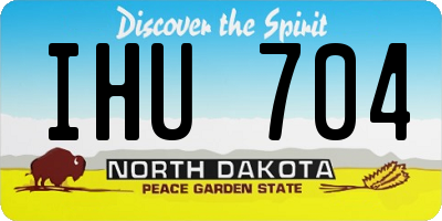 ND license plate IHU704