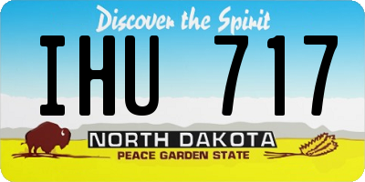 ND license plate IHU717