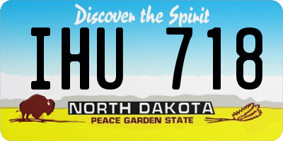 ND license plate IHU718