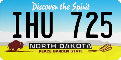 ND license plate IHU725