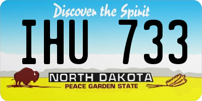 ND license plate IHU733