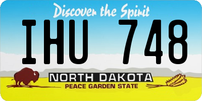 ND license plate IHU748