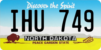 ND license plate IHU749