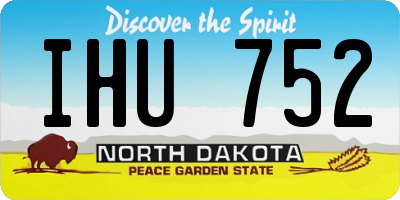 ND license plate IHU752