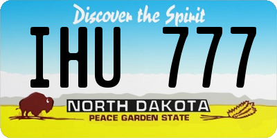 ND license plate IHU777