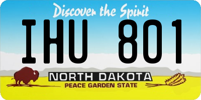 ND license plate IHU801