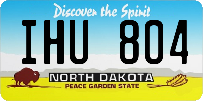 ND license plate IHU804