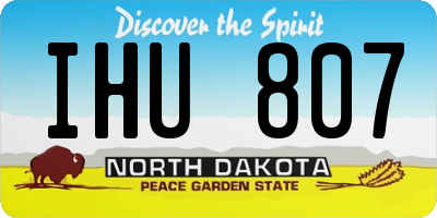 ND license plate IHU807