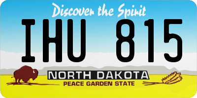 ND license plate IHU815