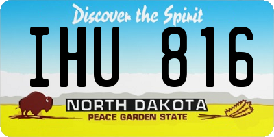 ND license plate IHU816