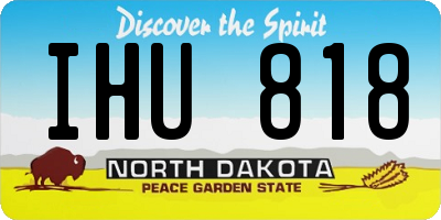 ND license plate IHU818