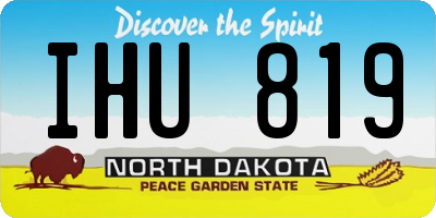 ND license plate IHU819