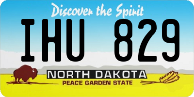 ND license plate IHU829