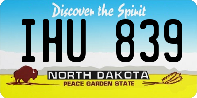 ND license plate IHU839