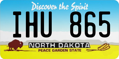 ND license plate IHU865