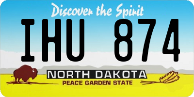 ND license plate IHU874