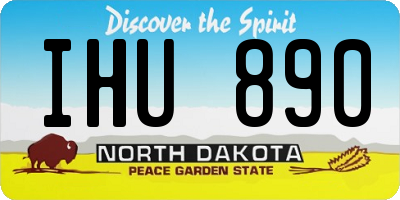 ND license plate IHU890