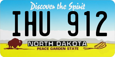 ND license plate IHU912