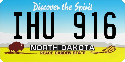ND license plate IHU916
