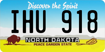 ND license plate IHU918