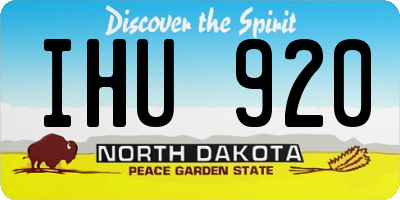 ND license plate IHU920