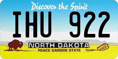 ND license plate IHU922