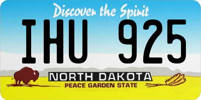 ND license plate IHU925