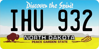 ND license plate IHU932