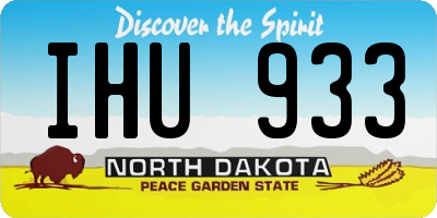 ND license plate IHU933